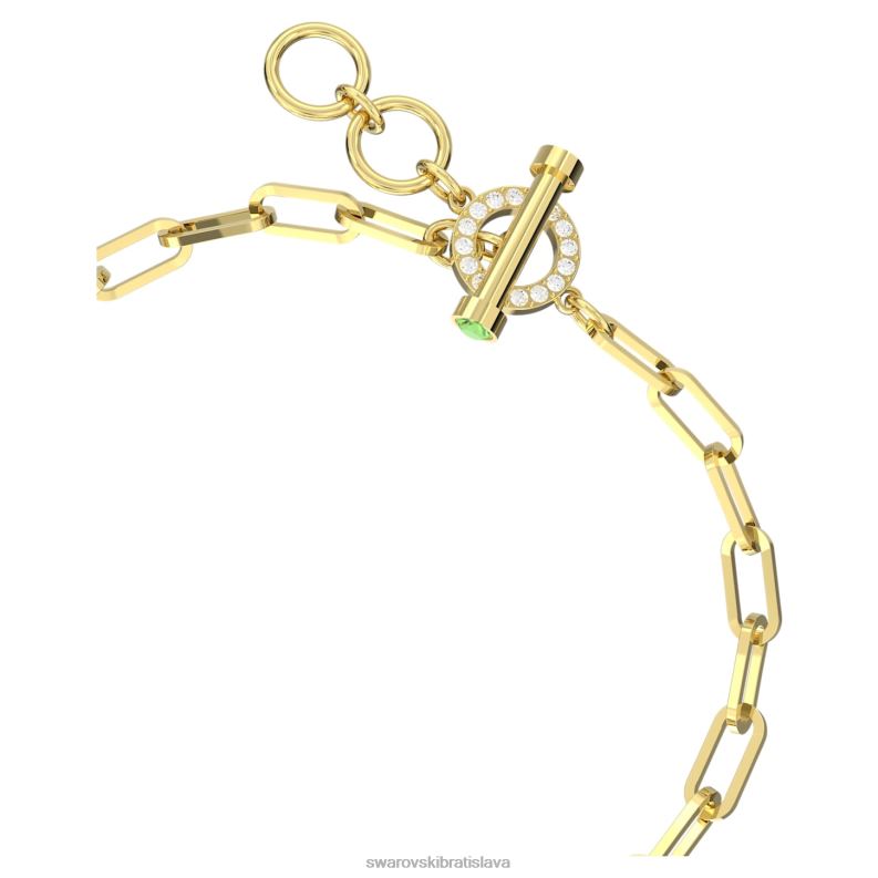 plyšový náramok medvedí, zelený, pozlátený B8ZNT472 Swarovski šperky