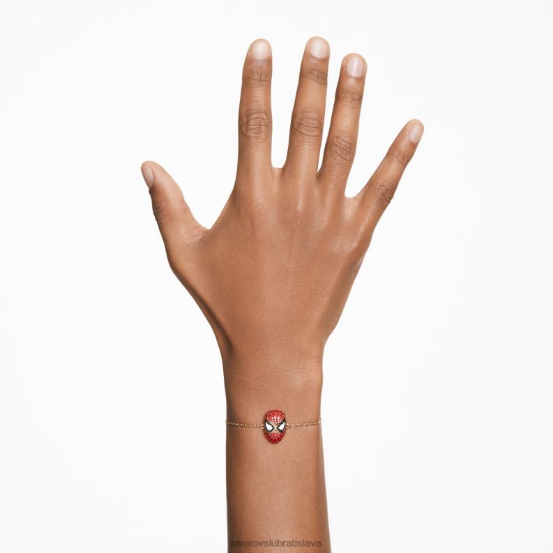 zázračný spider-man náramok červená, pozlátená B8ZNT429 Swarovski šperky