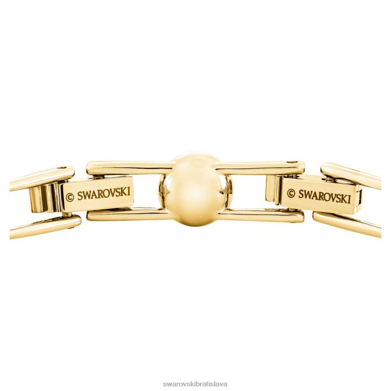 anjelsky náramok okrúhly rez, dlažba, biela, pozlátená B8ZNT549 Swarovski šperky
