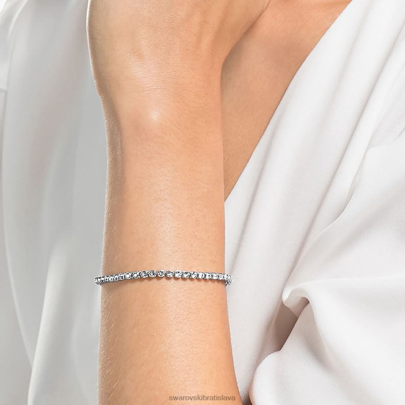 emily náramok okrúhly výbrus, biely, rhodiovaný B8ZNT544 Swarovski šperky