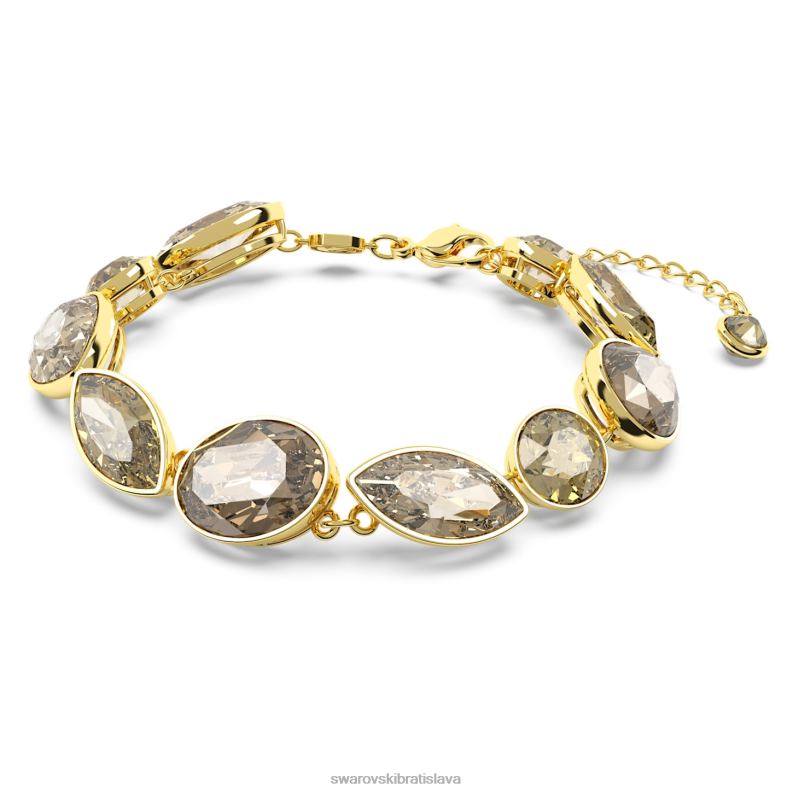 náramok elegancie Afriky zmiešané strihy, hnedé, pozlátené B8ZNT580 Swarovski šperky