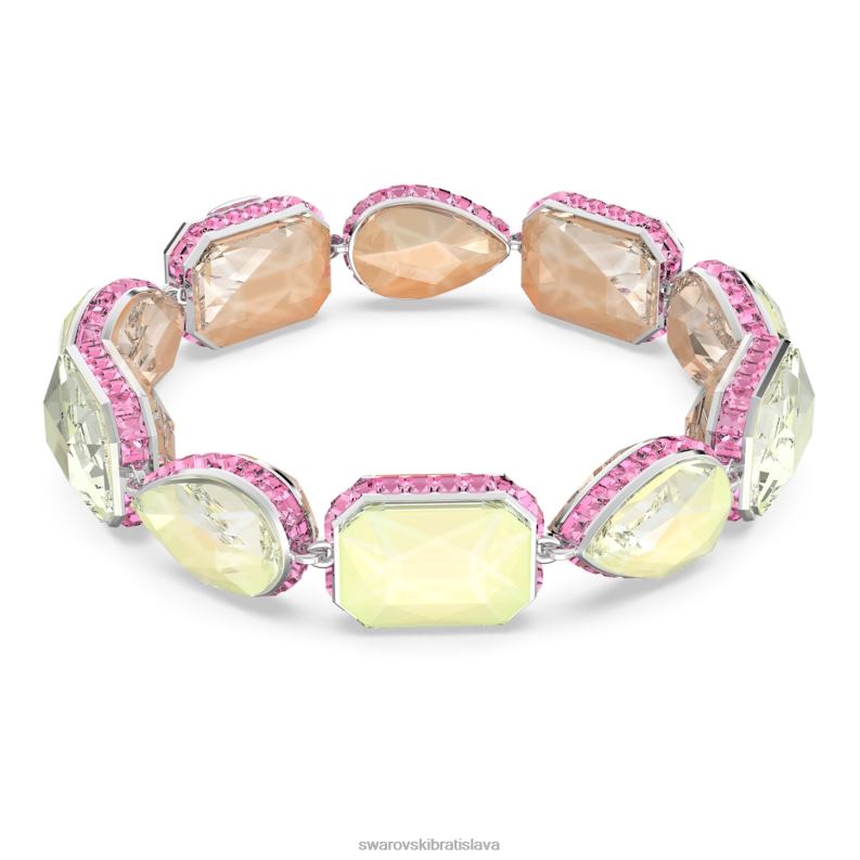 orbita náramok magnetické zatváranie, zmiešané strihy, viacfarebné, rhodiované B8ZNT582 Swarovski šperky