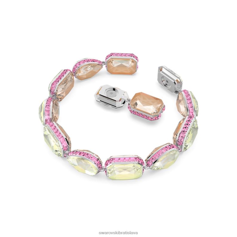 orbita náramok magnetické zatváranie, zmiešané strihy, viacfarebné, rhodiované B8ZNT582 Swarovski šperky