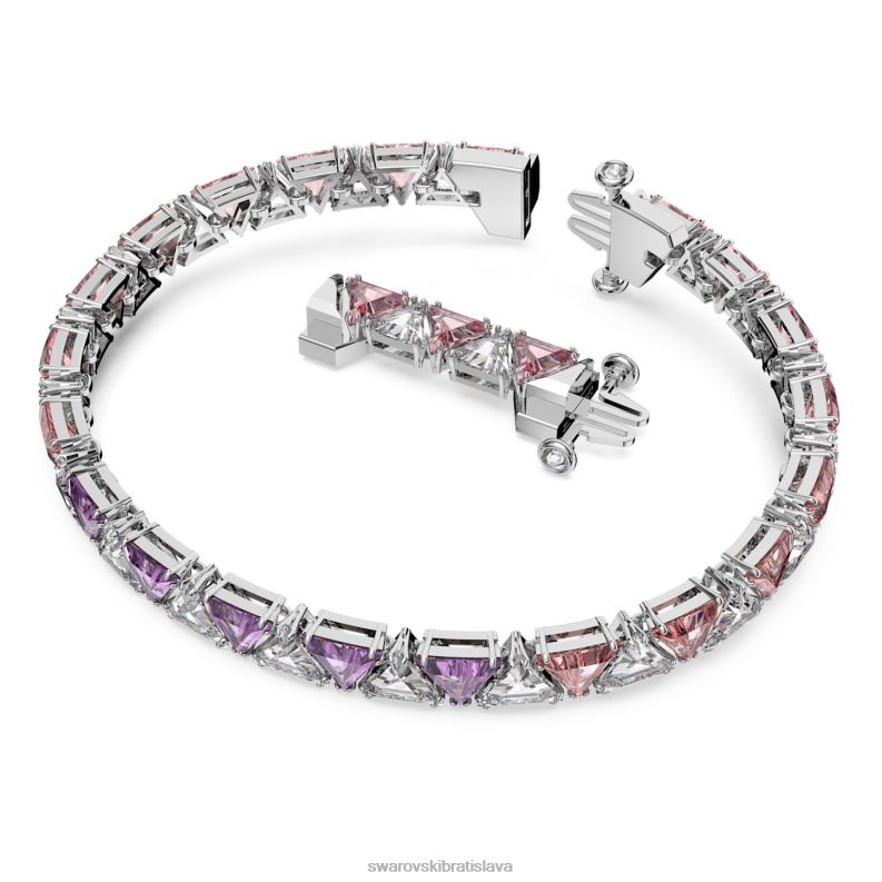 ortyxový náramok trojuholníkový strih, ružová, rhodiovaná B8ZNT559 Swarovski šperky