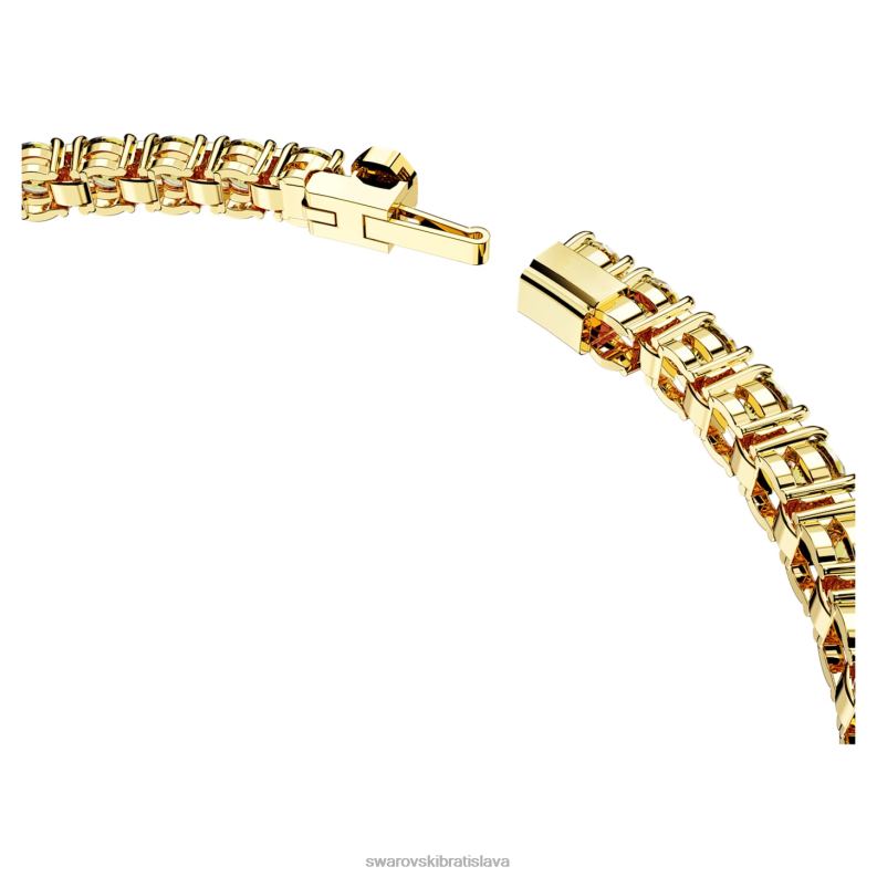 tenisový náramok matrix okrúhly výbrus, žltý, pozlátený B8ZNT561 Swarovski šperky