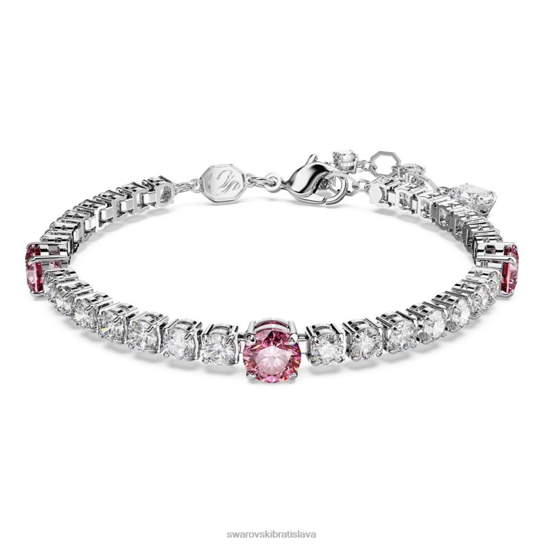 tenisový náramok matrix zmiešané rezy, ružové, rhodiované B8ZNT578 Swarovski šperky