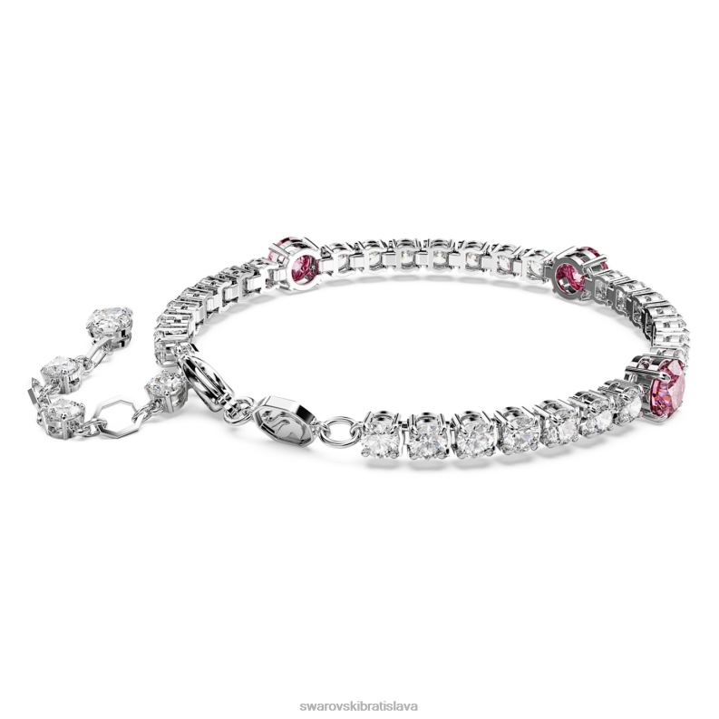 tenisový náramok matrix zmiešané rezy, ružové, rhodiované B8ZNT578 Swarovski šperky