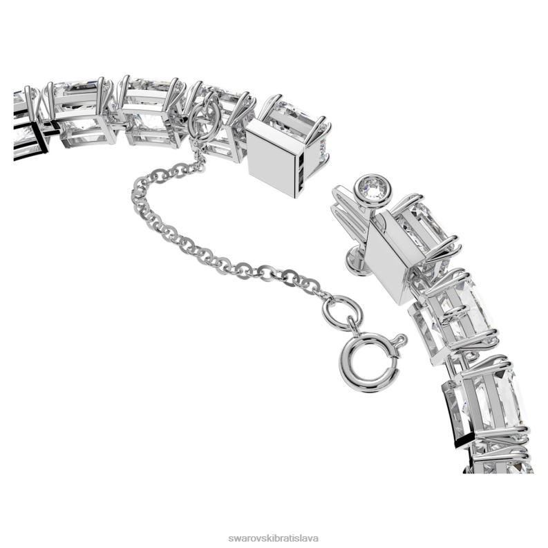 tisícročia náramok hranatý rez, biela, rhodiovaná B8ZNT555 Swarovski šperky