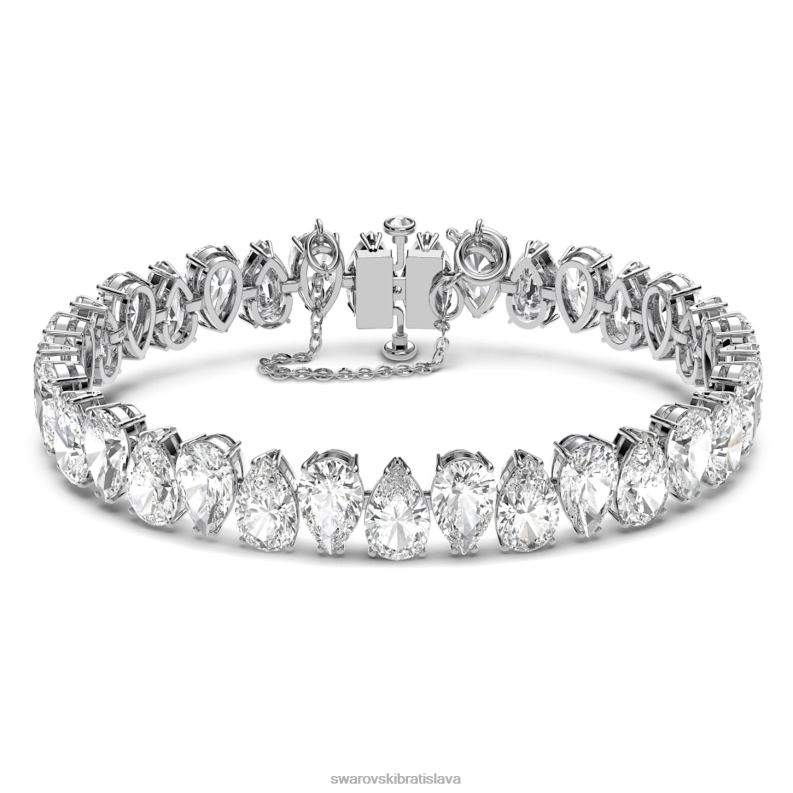 tisícročia náramok hruškový rez, biely, rhodiovaný B8ZNT586 Swarovski šperky