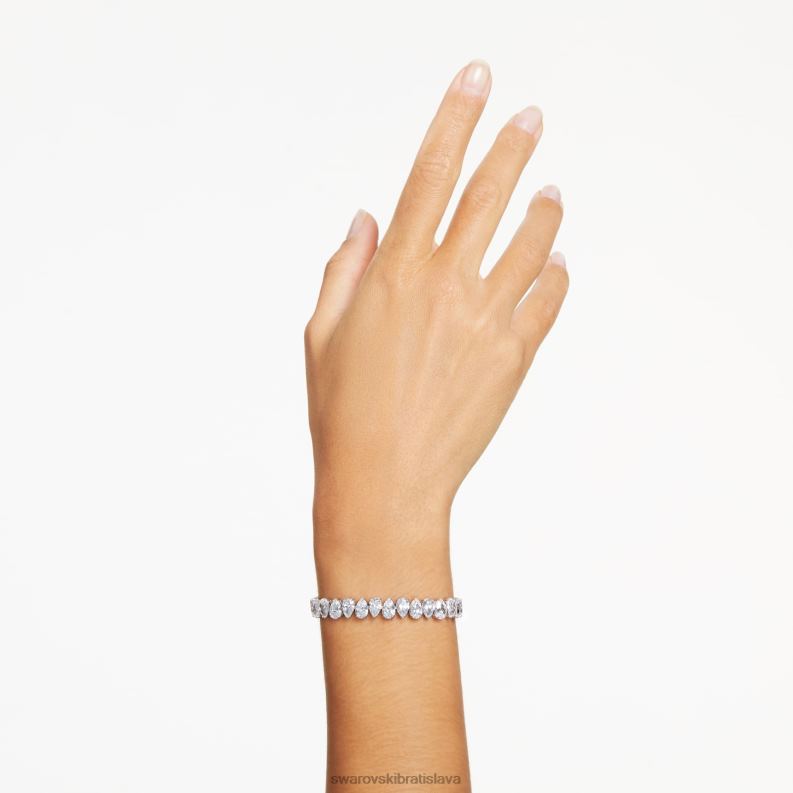 tisícročia náramok hruškový rez, biely, rhodiovaný B8ZNT586 Swarovski šperky