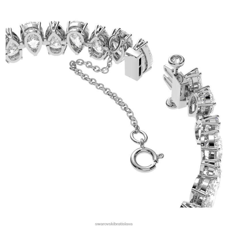 tisícročia náramok hruškový rez, biely, rhodiovaný B8ZNT586 Swarovski šperky