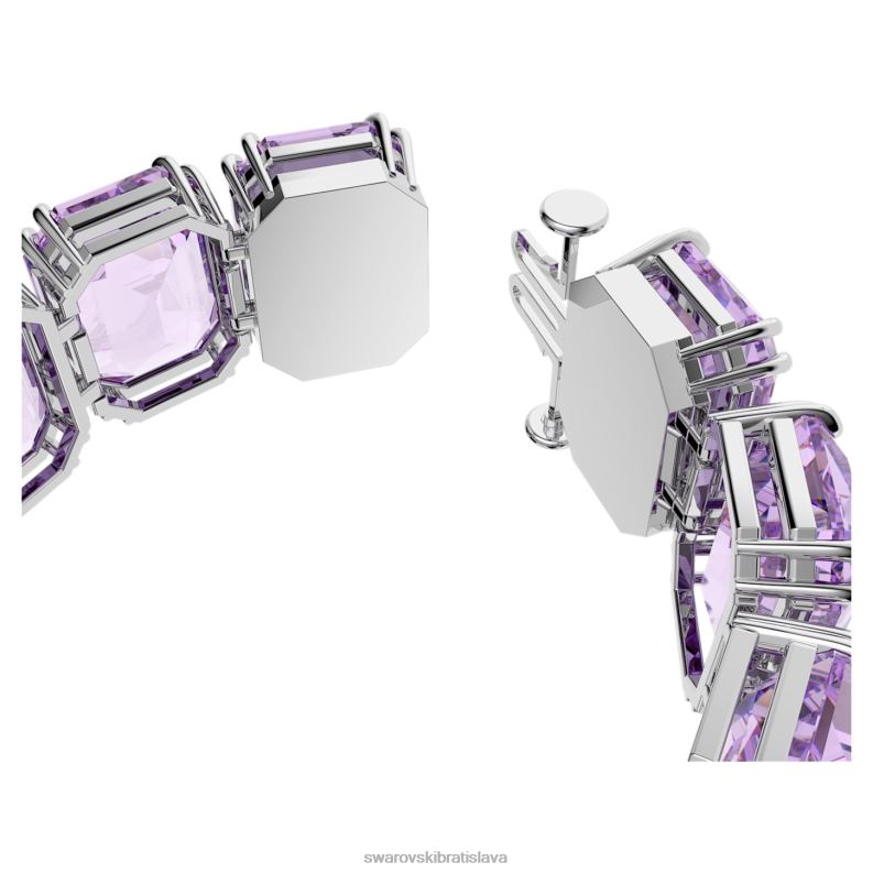 tisícročia náramok nadrozmerné kryštály, osemhranný brus, fialové, rhodiované B8ZNT563 Swarovski šperky