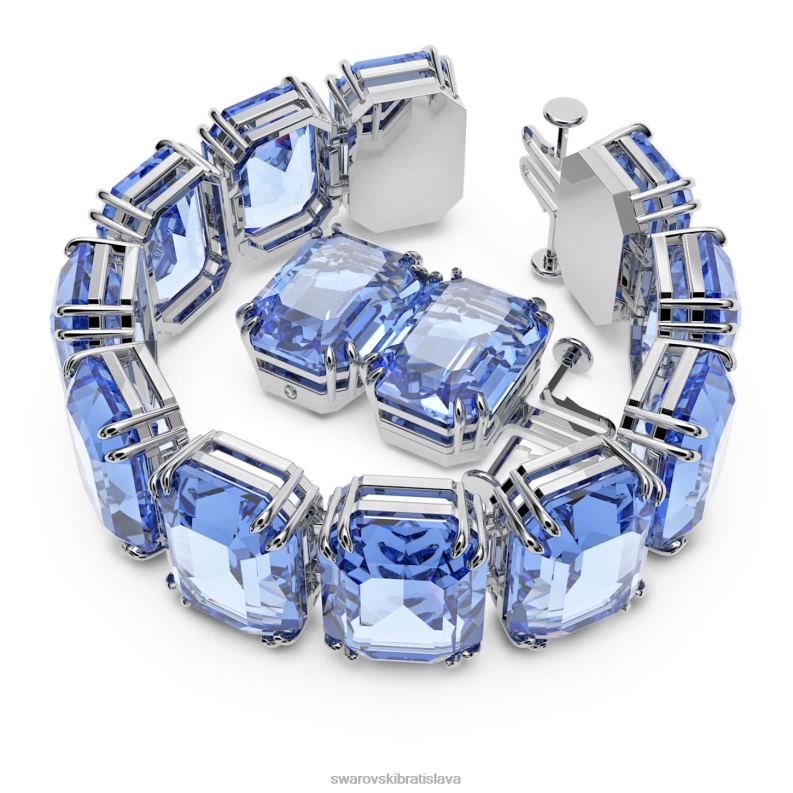 tisícročia náramok nadrozmerné kryštály, osemhranný výbrus, modré, rhodiované B8ZNT564 Swarovski šperky
