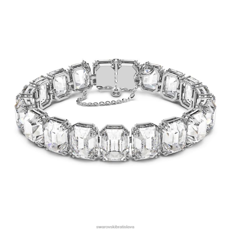 tisícročia náramok osemhranný výbrus, biely, rhodiovaný B8ZNT572 Swarovski šperky