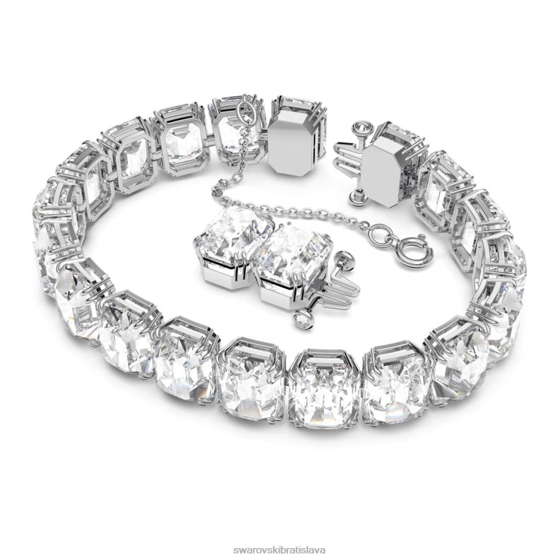tisícročia náramok osemhranný výbrus, biely, rhodiovaný B8ZNT572 Swarovski šperky