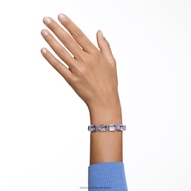 tisícročia náramok osemhranný výbrus, modrý, rhodiovaný B8ZNT568 Swarovski šperky