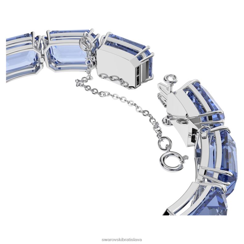 tisícročia náramok osemhranný výbrus, modrý, rhodiovaný B8ZNT568 Swarovski šperky