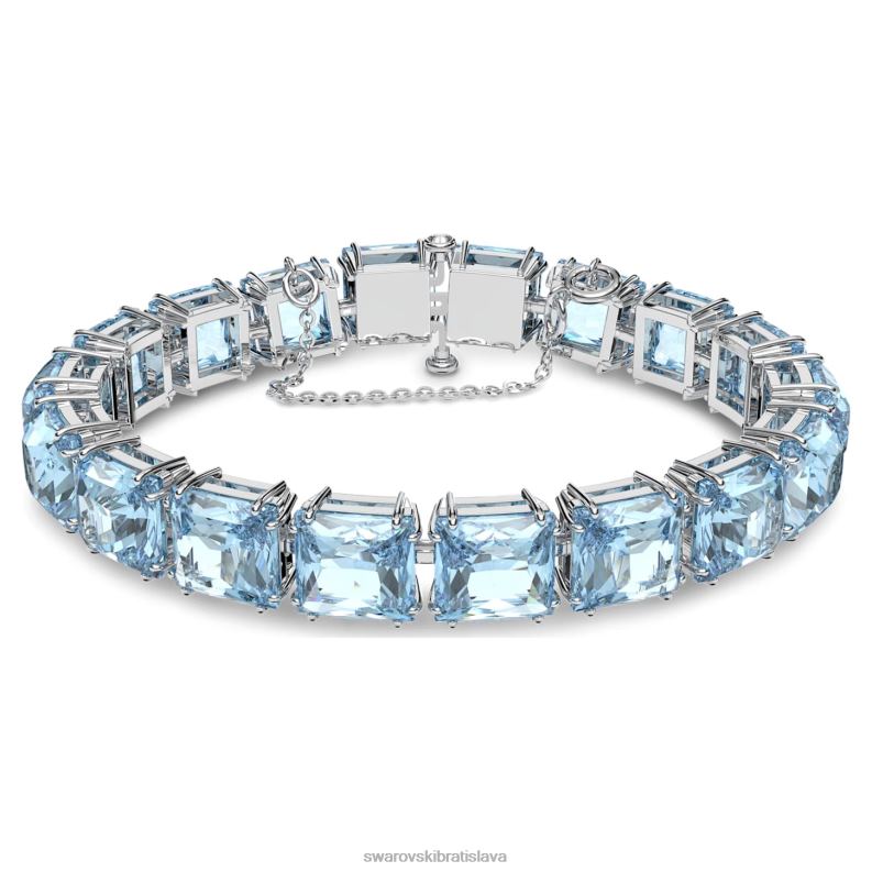 tisícročia náramok štvorcový rez, modrá, rhodiovaná B8ZNT565 Swarovski šperky