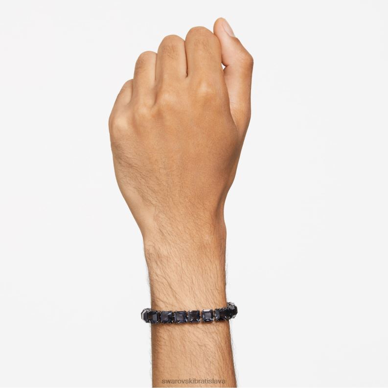 tisícročia náramok štvorcový výbrus, sivý, ruténiový B8ZNT567 Swarovski šperky