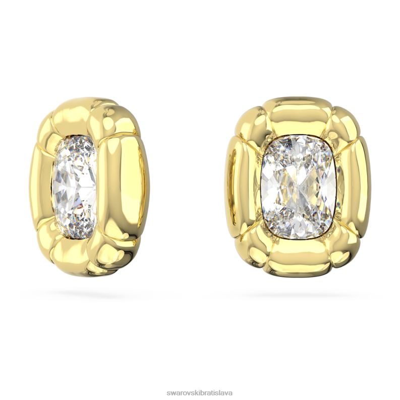dulcis klipové náušnice vankúšový strih, zlatý tón, pozlátený B8ZNT949 Swarovski šperky