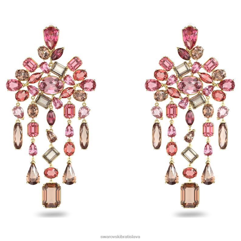 gema klipsové náušnice zmiešané strihy, luster, viacfarebný, pozlátený B8ZNT945 Swarovski šperky