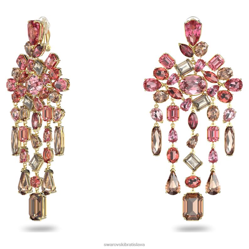 gema klipsové náušnice zmiešané strihy, luster, viacfarebný, pozlátený B8ZNT945 Swarovski šperky