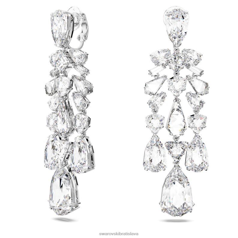 mesmera klipové náušnice zmiešané rezy, luster, biely, rhodiovaný B8ZNT951 Swarovski šperky