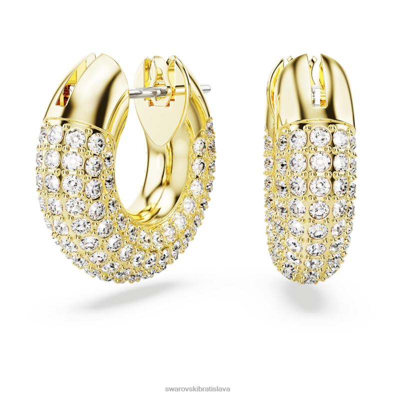 kruhové náušnice dextera biela, pozlátená B8ZNT884 Swarovski šperky