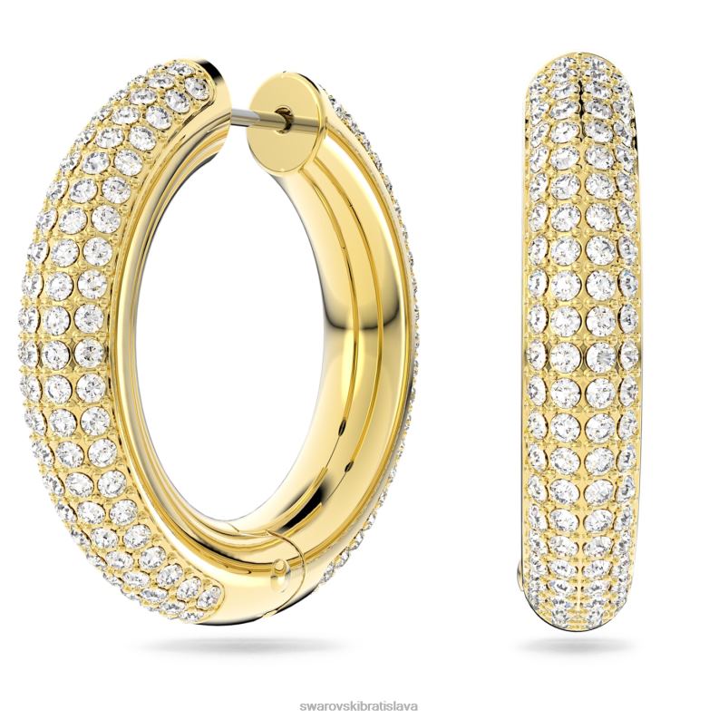 kruhové náušnice dextera biela, pozlátená B8ZNT927 Swarovski šperky