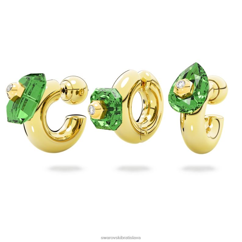 kruhové náušnice numina zmiešané strihy, zelené, pozlátené B8ZNT381 Swarovski šperky