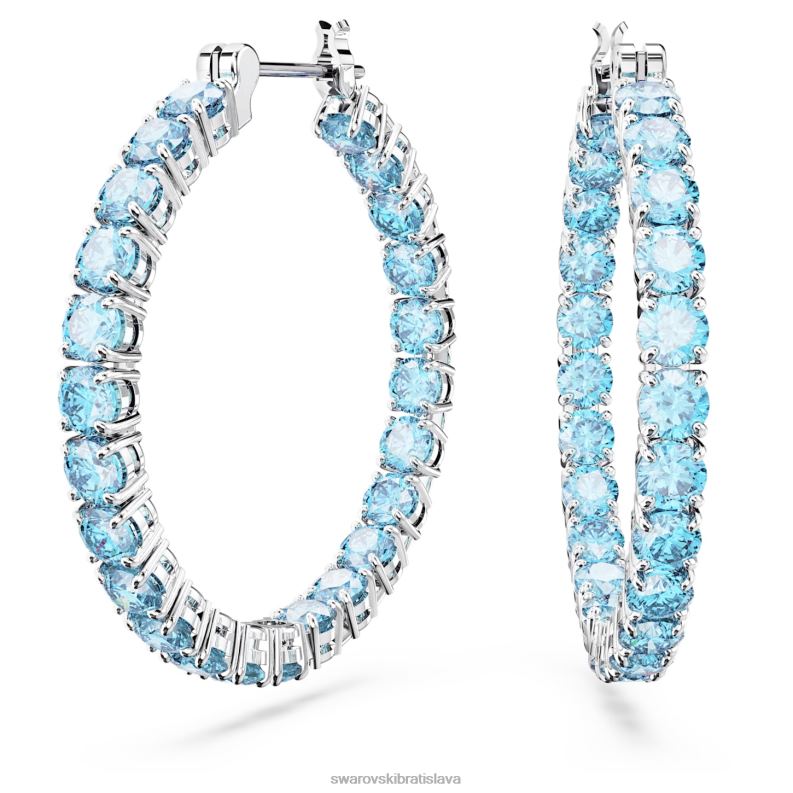 matrix kruhové náušnice okrúhly výbrus, modrá, rhodiovaná B8ZNT923 Swarovski šperky