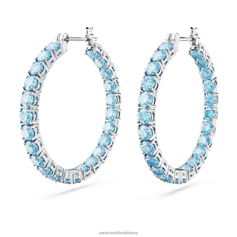 matrix kruhové náušnice okrúhly výbrus, modrá, rhodiovaná B8ZNT923 Swarovski šperky
