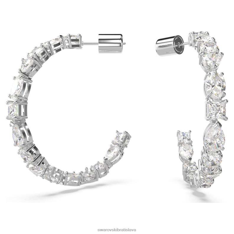 mesmera kruhové náušnice zmiešané rezy, biele, rhodiované B8ZNT932 Swarovski šperky