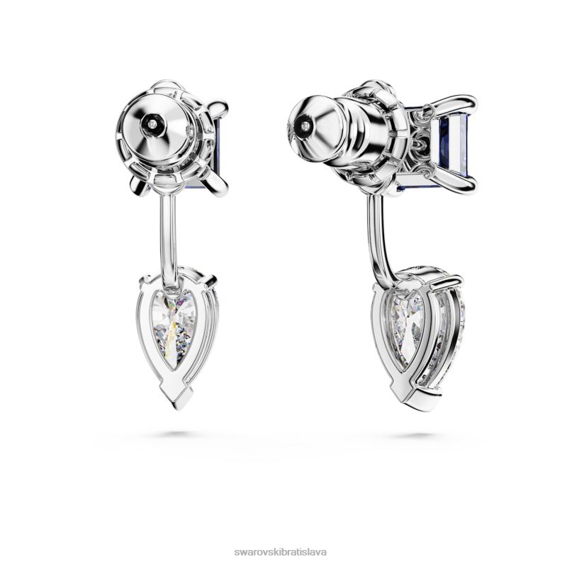 bundy mesmera s náušnicami zmiešané strihy, odnímateľné, modré, rhodiované B8ZNT969 Swarovski šperky