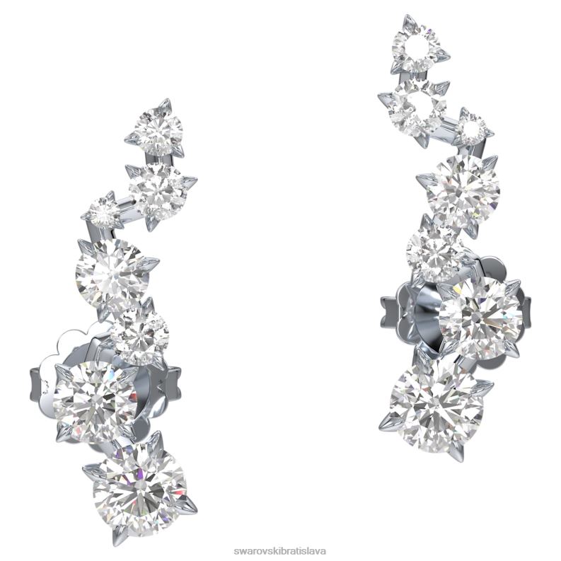 intímne manžety na uši 14k biele zlato B8ZNT960 Swarovski šperky