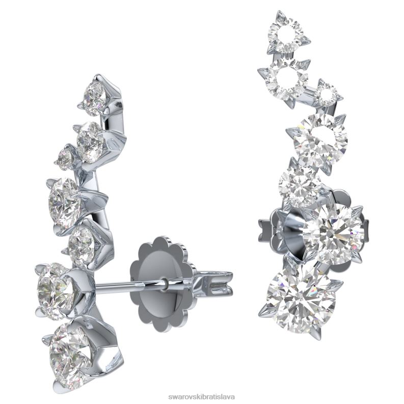 intímne manžety na uši 14k biele zlato B8ZNT960 Swarovski šperky