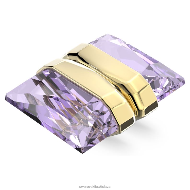lucentná manžeta na ucho jednoduché, magnetické zatváranie, fialové, pozlátené B8ZNT968 Swarovski šperky