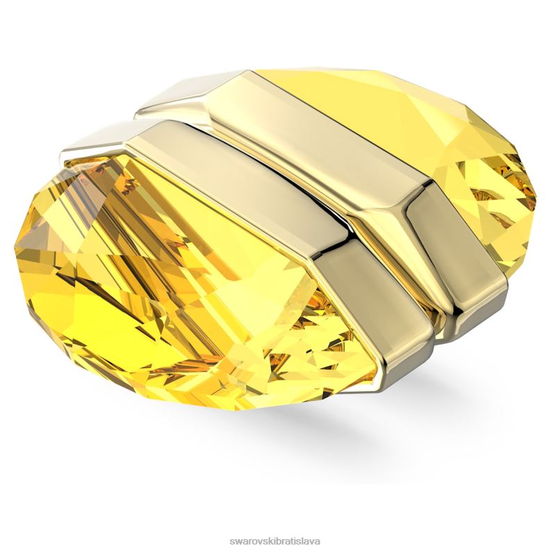 lucentná manžeta na ucho jednoduché, magnetické zatváranie, žlté, pozlátené B8ZNT970 Swarovski šperky
