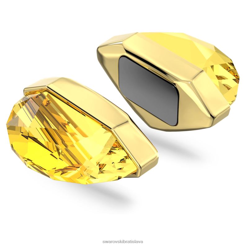 lucentná manžeta na ucho jednoduché, magnetické zatváranie, žlté, pozlátené B8ZNT970 Swarovski šperky