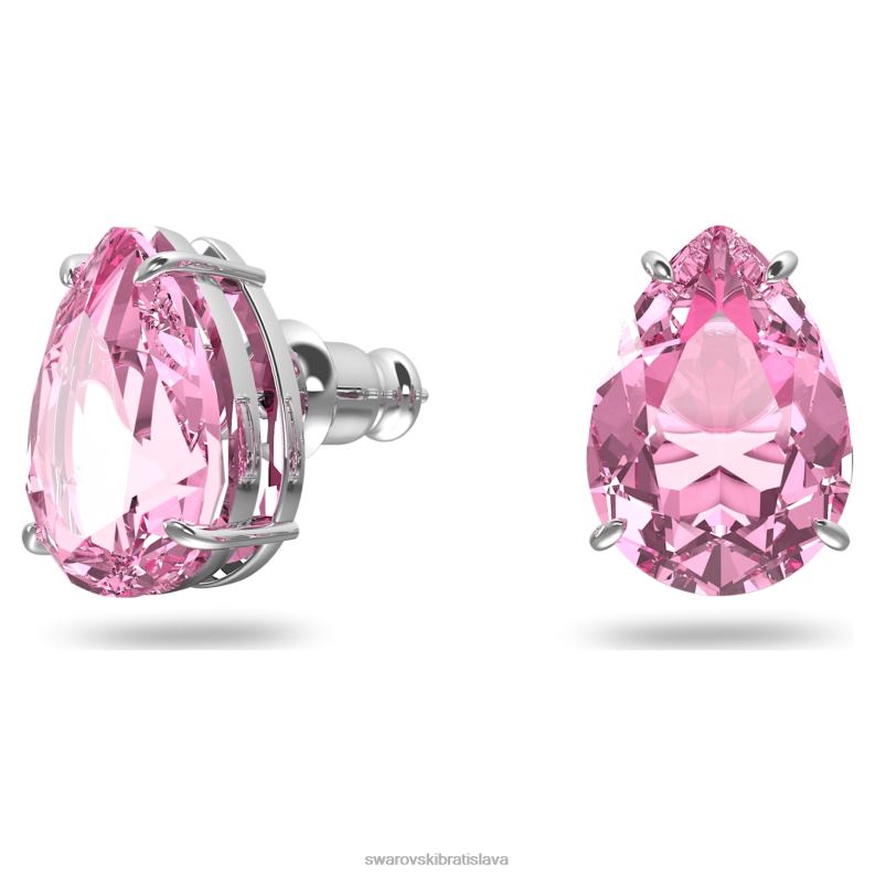 gema napichovacie náušnice drop cut, ružové, rhodiované B8ZNT663 Swarovski šperky