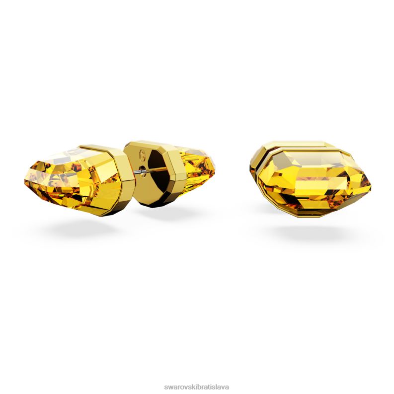 žiarivé napichovacie náušnice žltá, pozlátená B8ZNT715 Swarovski šperky