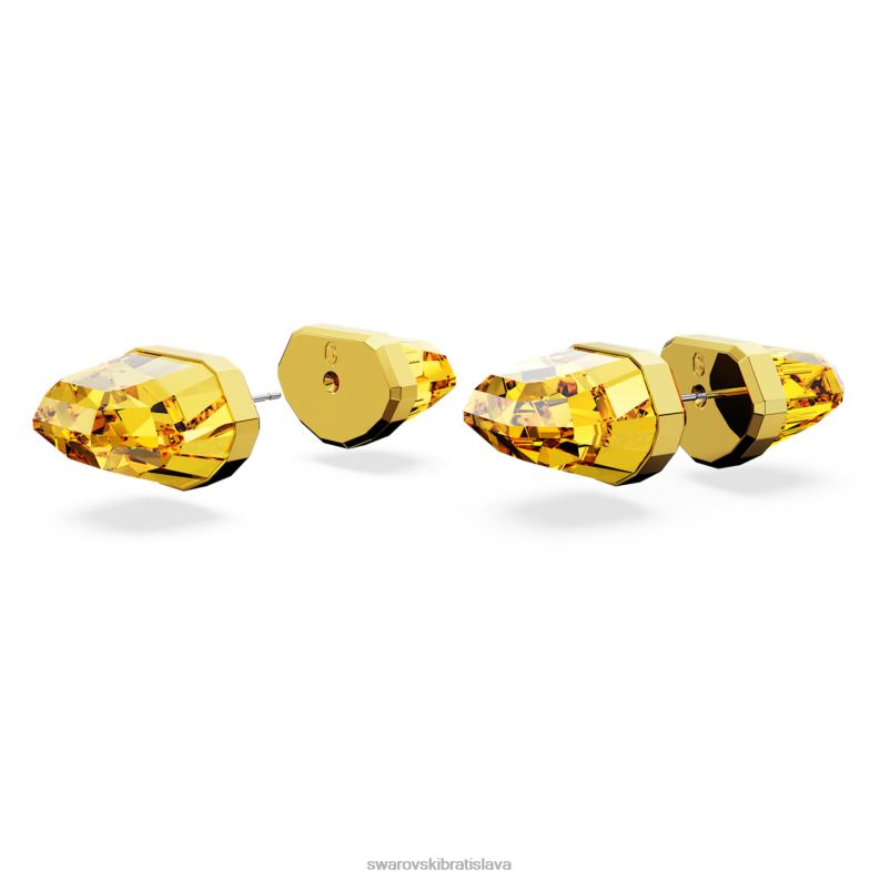 žiarivé napichovacie náušnice žltá, pozlátená B8ZNT715 Swarovski šperky