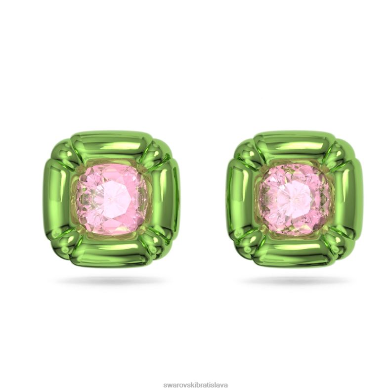 napichovacie náušnice dulcis vankúšový strih, zelená B8ZNT719 Swarovski šperky