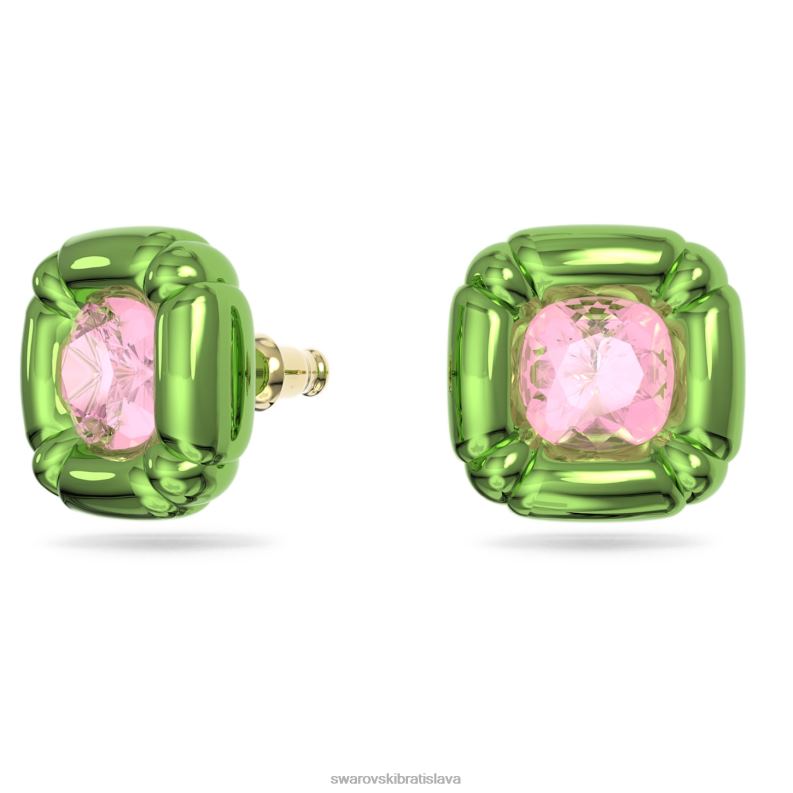 napichovacie náušnice dulcis vankúšový strih, zelená B8ZNT719 Swarovski šperky