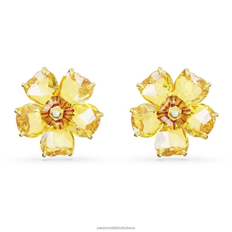 napichovacie náušnice florere kvet, žltý, pozlátený B8ZNT712 Swarovski šperky