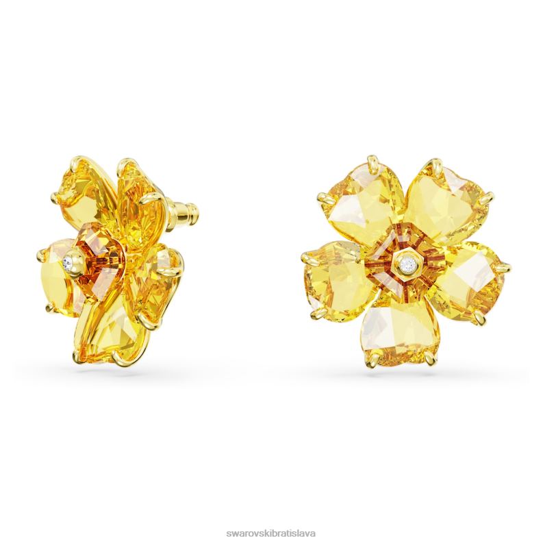 napichovacie náušnice florere kvet, žltý, pozlátený B8ZNT712 Swarovski šperky