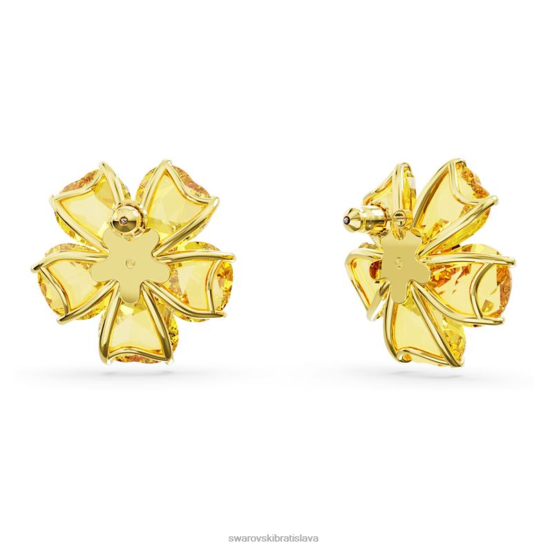 napichovacie náušnice florere kvet, žltý, pozlátený B8ZNT712 Swarovski šperky