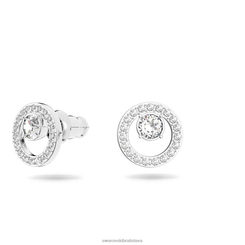 napichovacie náušnice kreativity biela, rhodiovaná B8ZNT664 Swarovski šperky