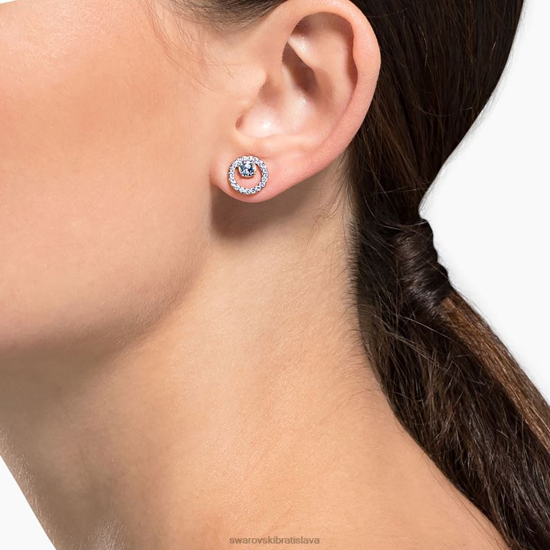 napichovacie náušnice kreativity biele, pozlátené ružovým zlatom B8ZNT665 Swarovski šperky
