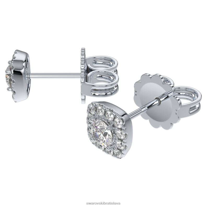 napichovacie náušnice nevyhnutné striebro, rhodiované B8ZNT652 Swarovski šperky